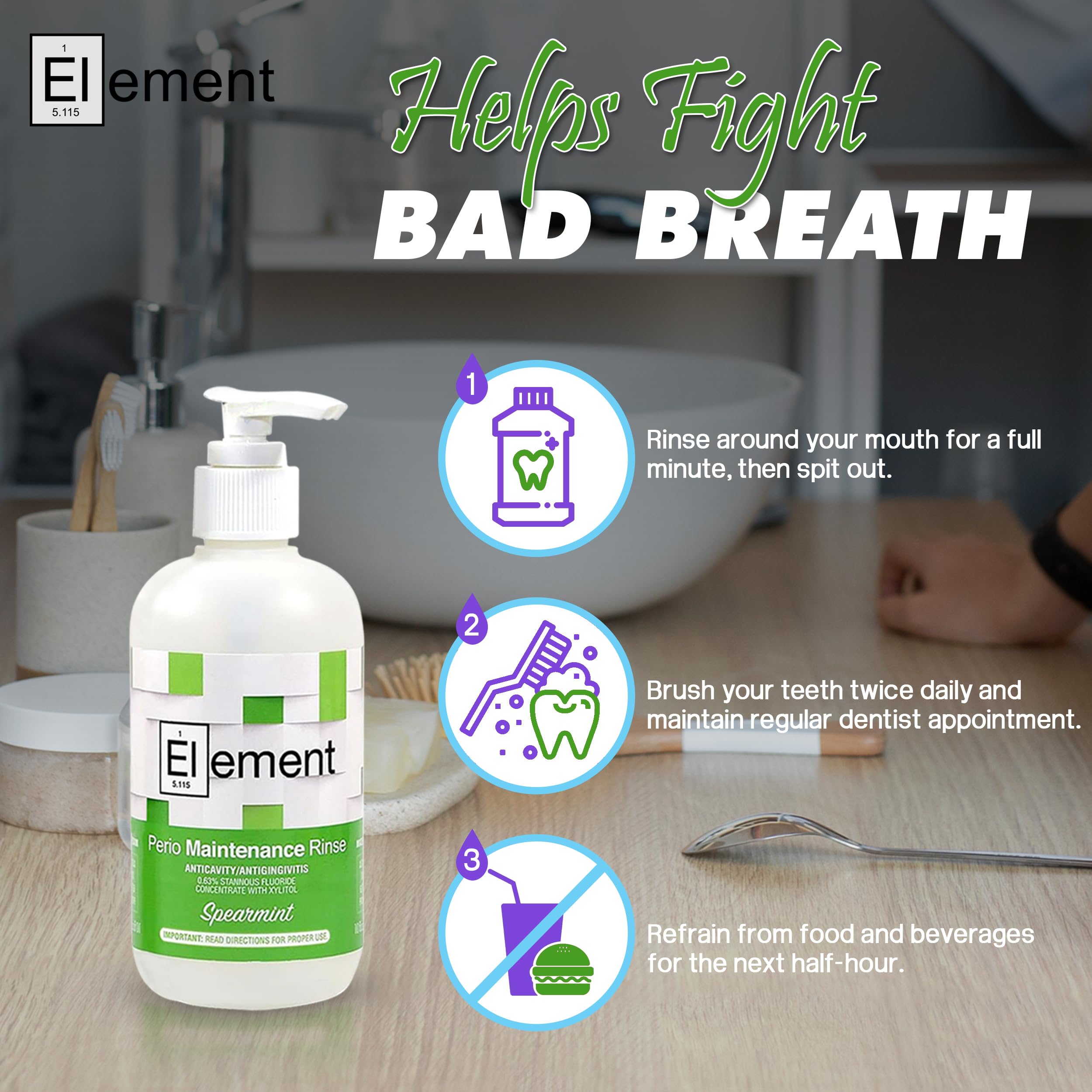 Dye-free mouthwash with clean label and clear ingredients