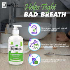 Dye-free mouthwash with clean label and clear ingredients