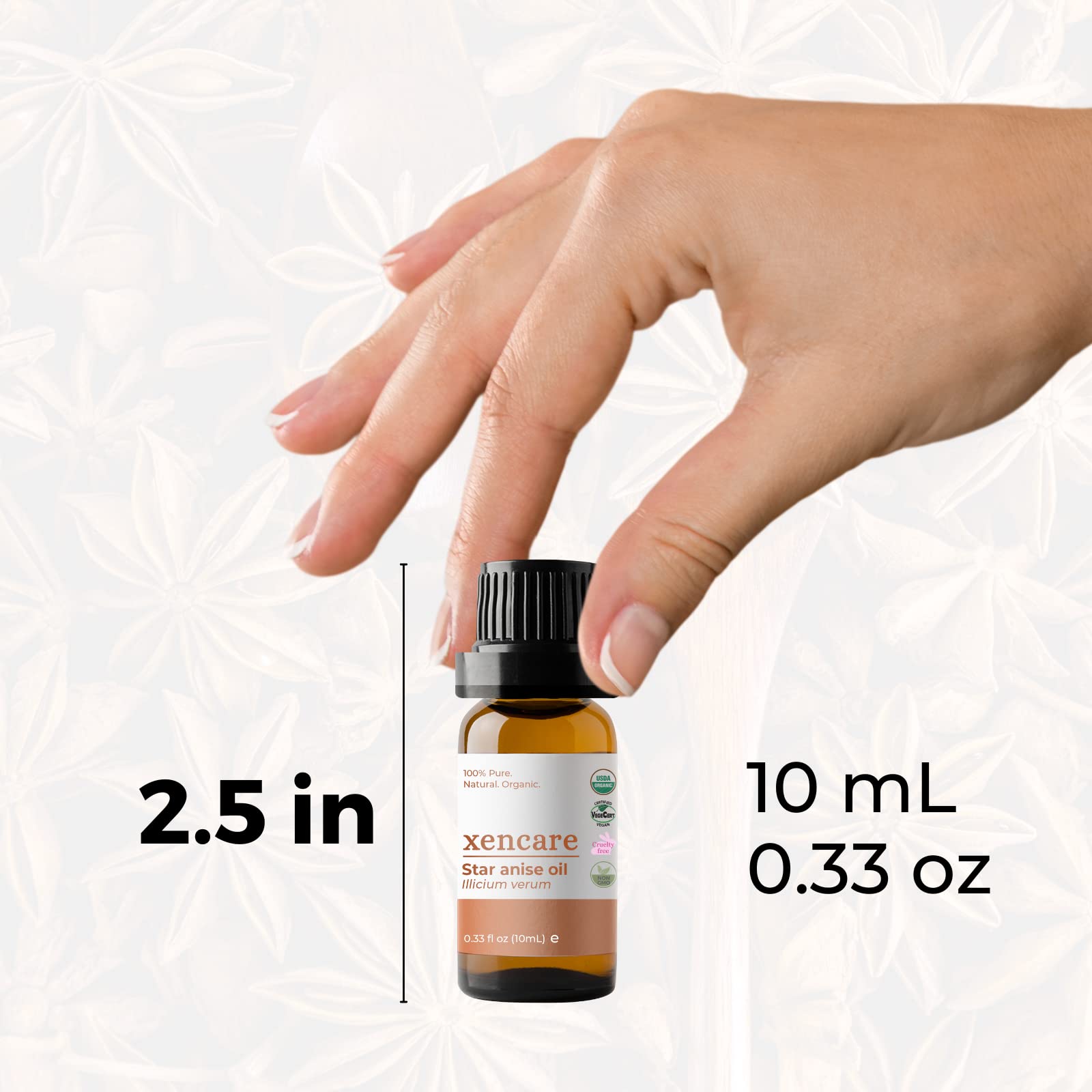 Top view of 10ml Star Anise Essential Oil