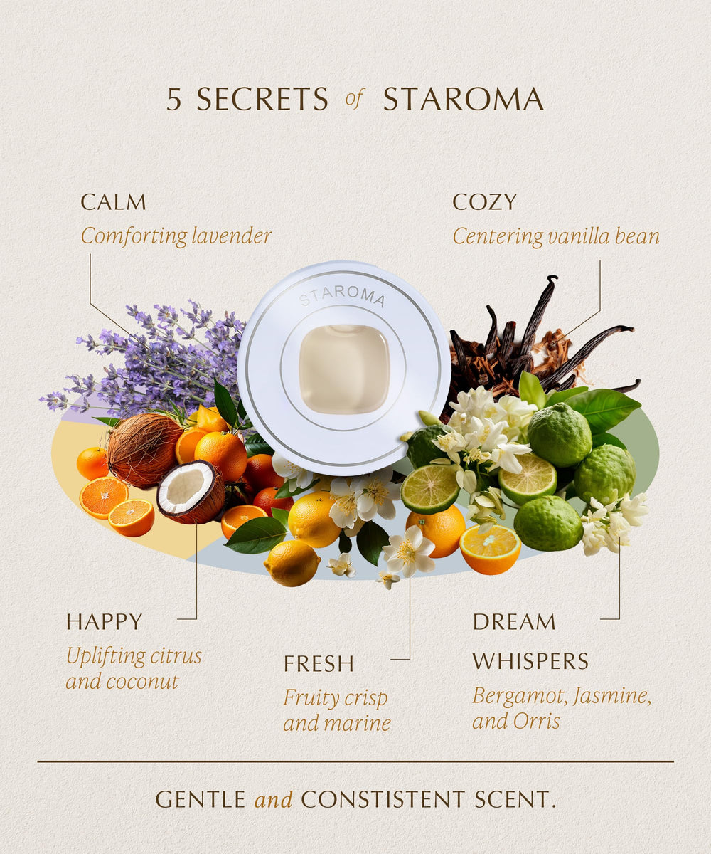 STAROMA cordless diffuser charging demonstrates portable, battery-powered aromatherapy on-the-go
