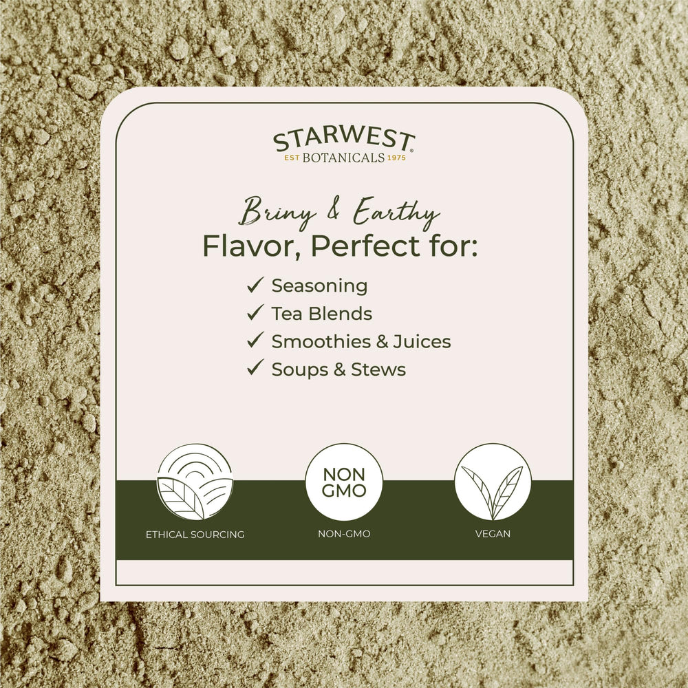 1 lb packaging of Starwest bladderwrack dried powder