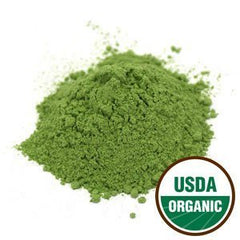 Close-up of finely ground nettle leaf powder