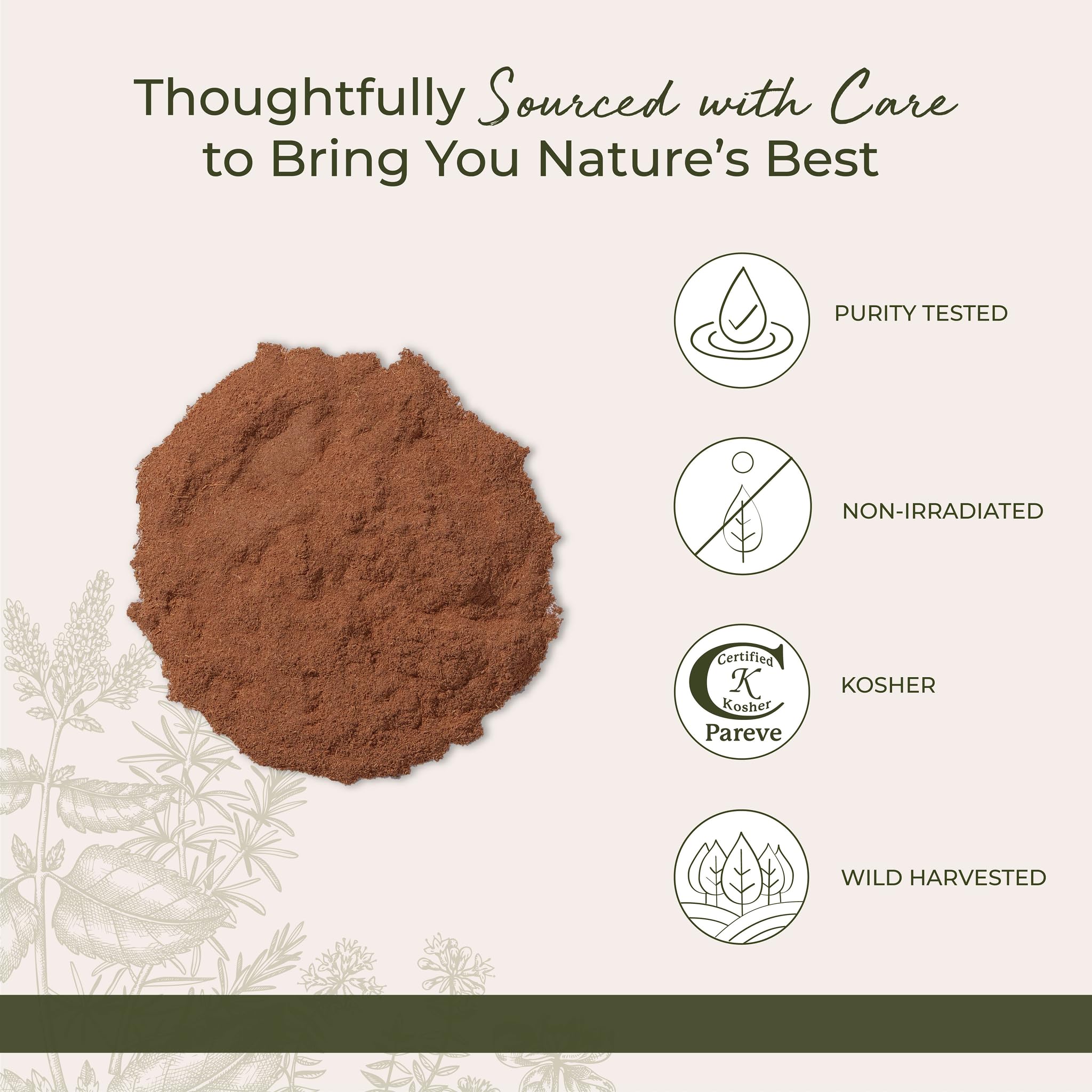 Back label showing ingredients and kosher certification