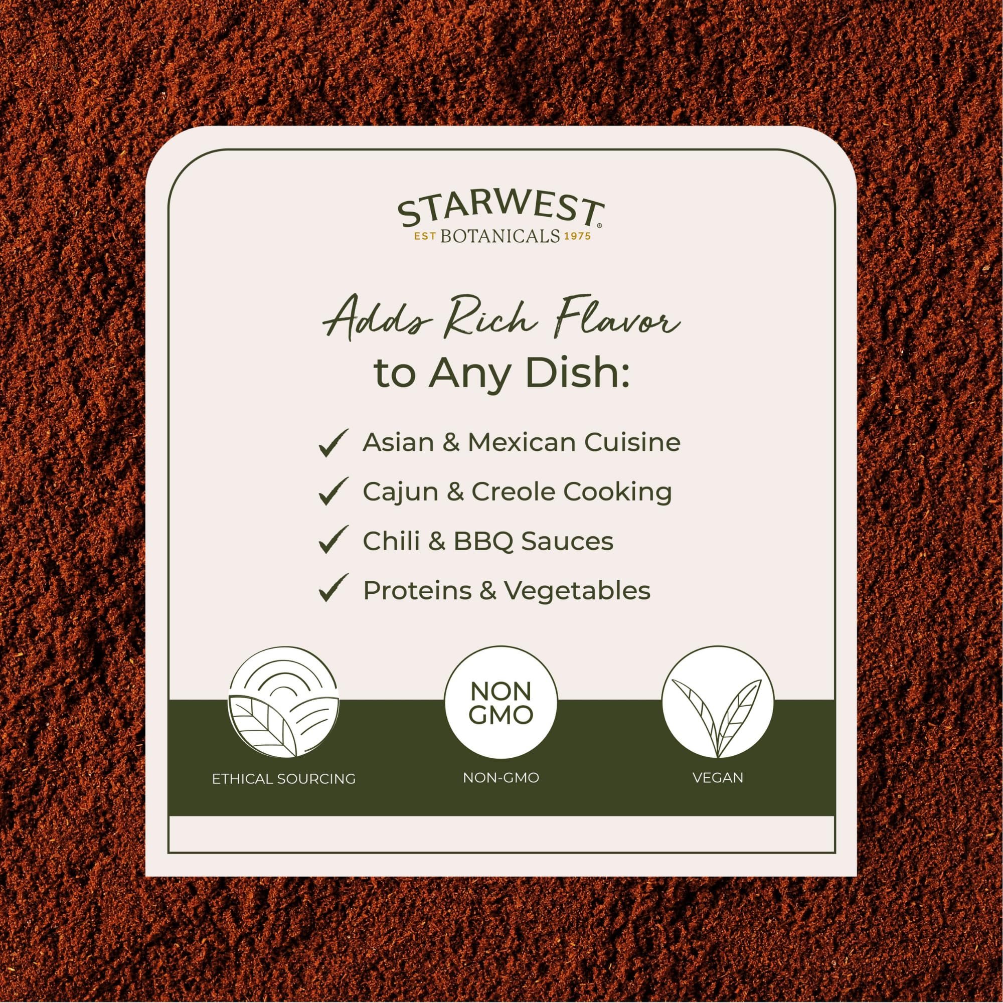 Organic and Kosher certification labels on cayenne pepper powder