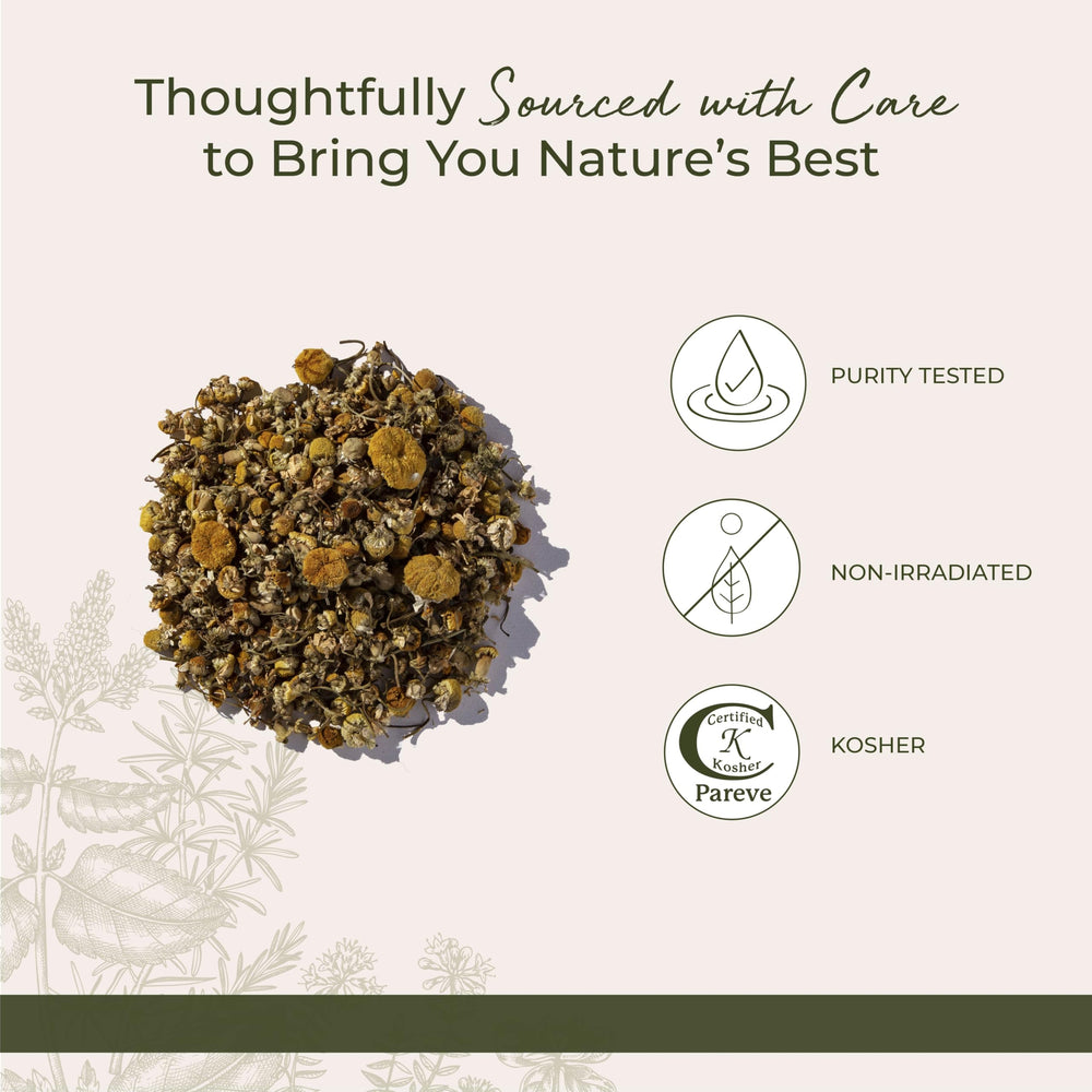 Resealable mylar bag packaging for chamomile flowers