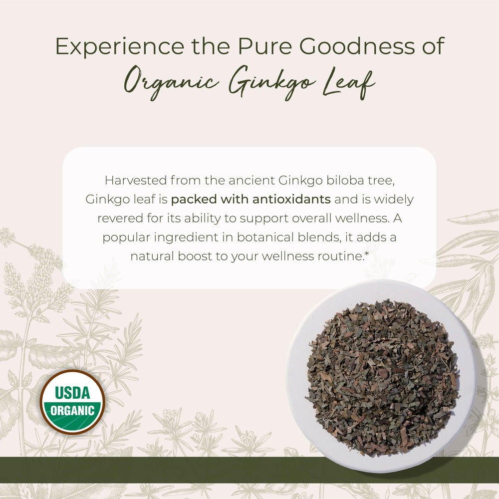 Kosher certified organic ginkgo leaf from Starwest Botanicals