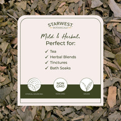 Dried ginkgo biloba leaves used in tea, capsules, and blends