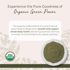 Ingredients of GreenPower Blend including spirulina and barley grass