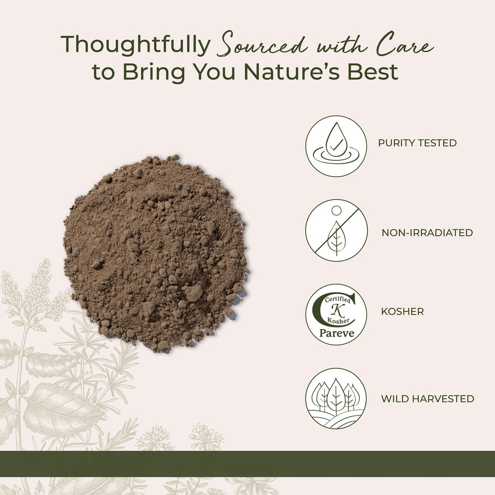 Back label of Starwest Kava Kava root powder pouch