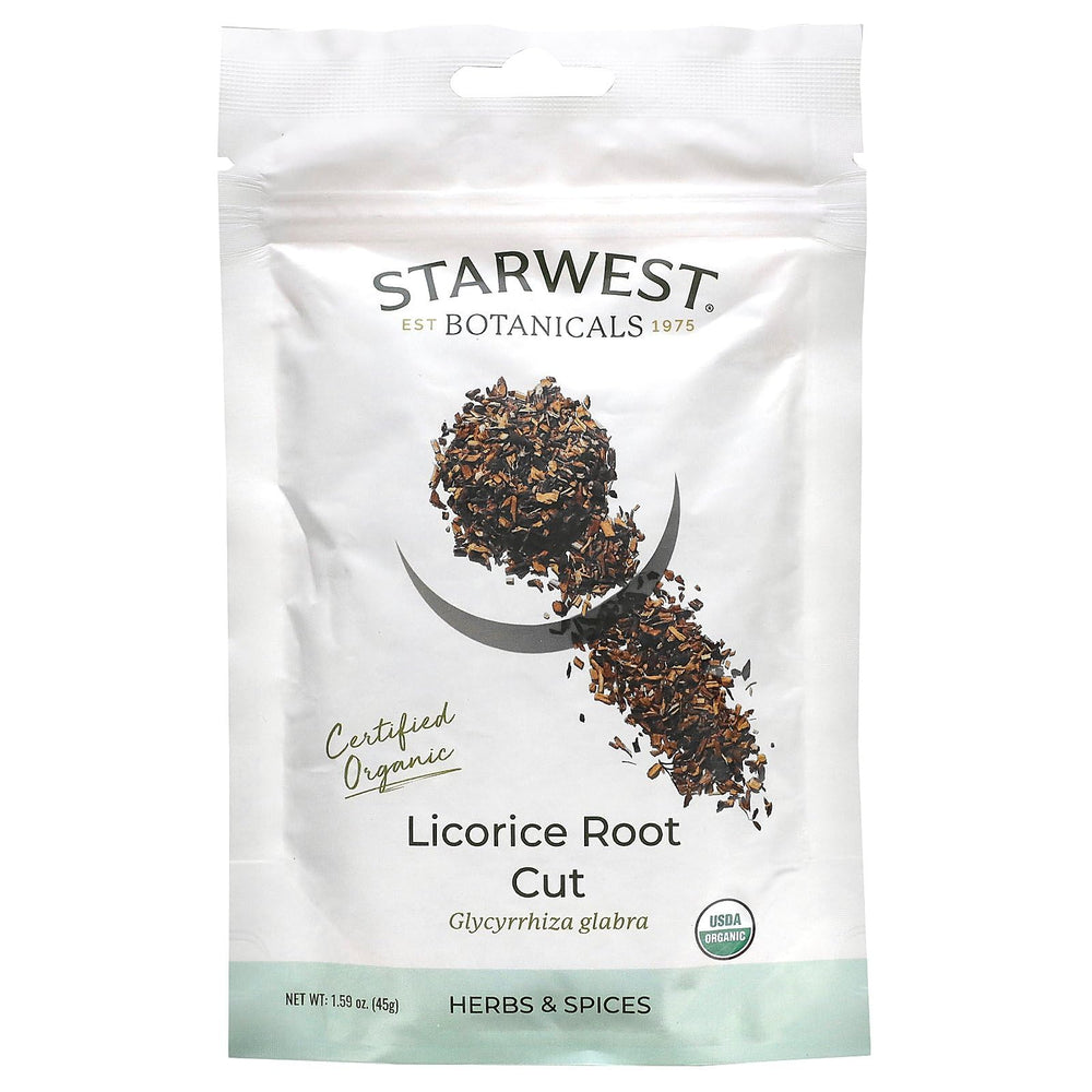 Starwest Botanicals Licorice Root Cut 1.59 oz (45 g) package