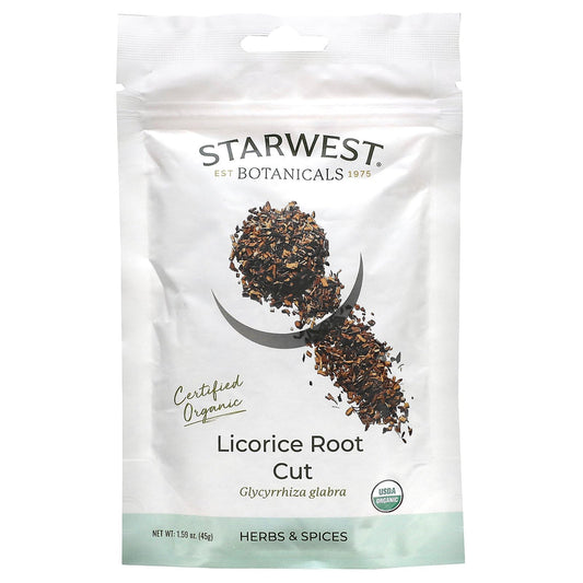 Starwest Botanicals Licorice Root Cut 1.59 oz (45 g) package