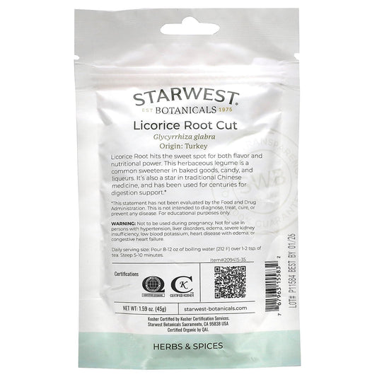 Eco-Pouches packaging protecting licorice root spice