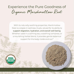 Starwest Marshmallow Root Powder label showing organic and kosher certifications