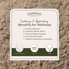 Marshmallow root powder used in herbal tea blends