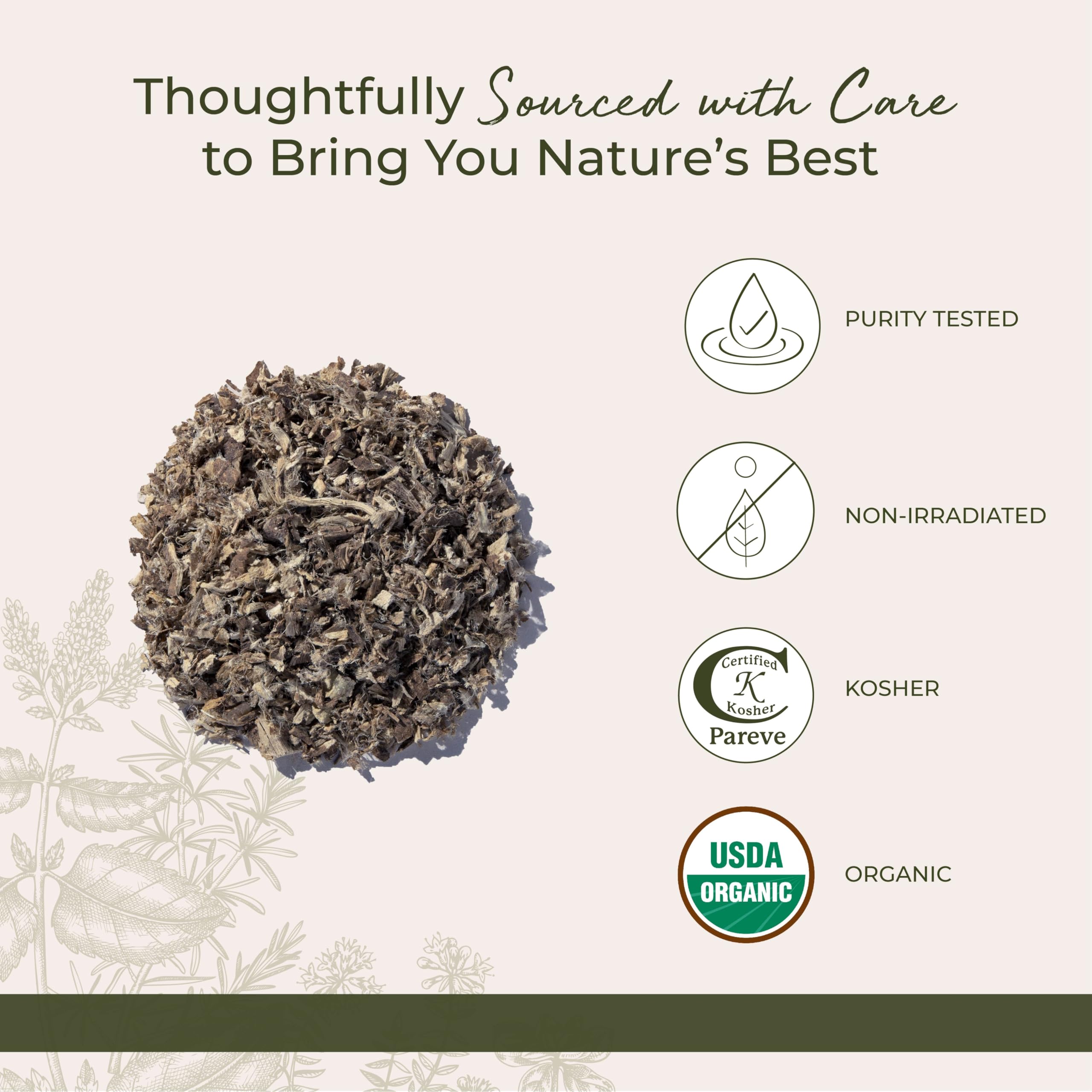 Herbal tea blend featuring marshmallow root infusion