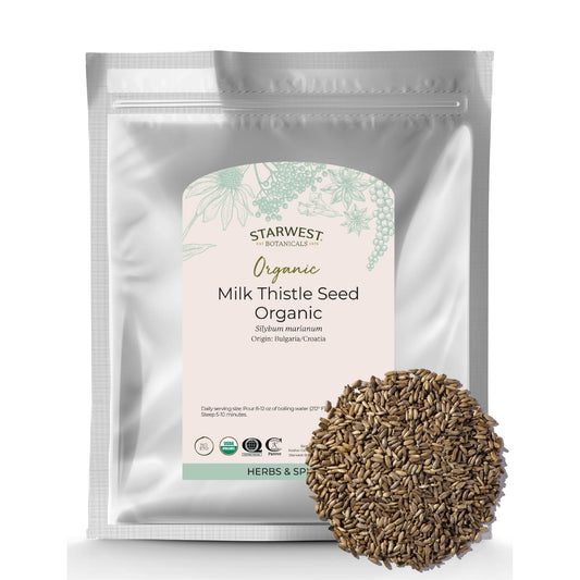 Organic Starwest Milk Thistle Seed bulk 1 lb bag