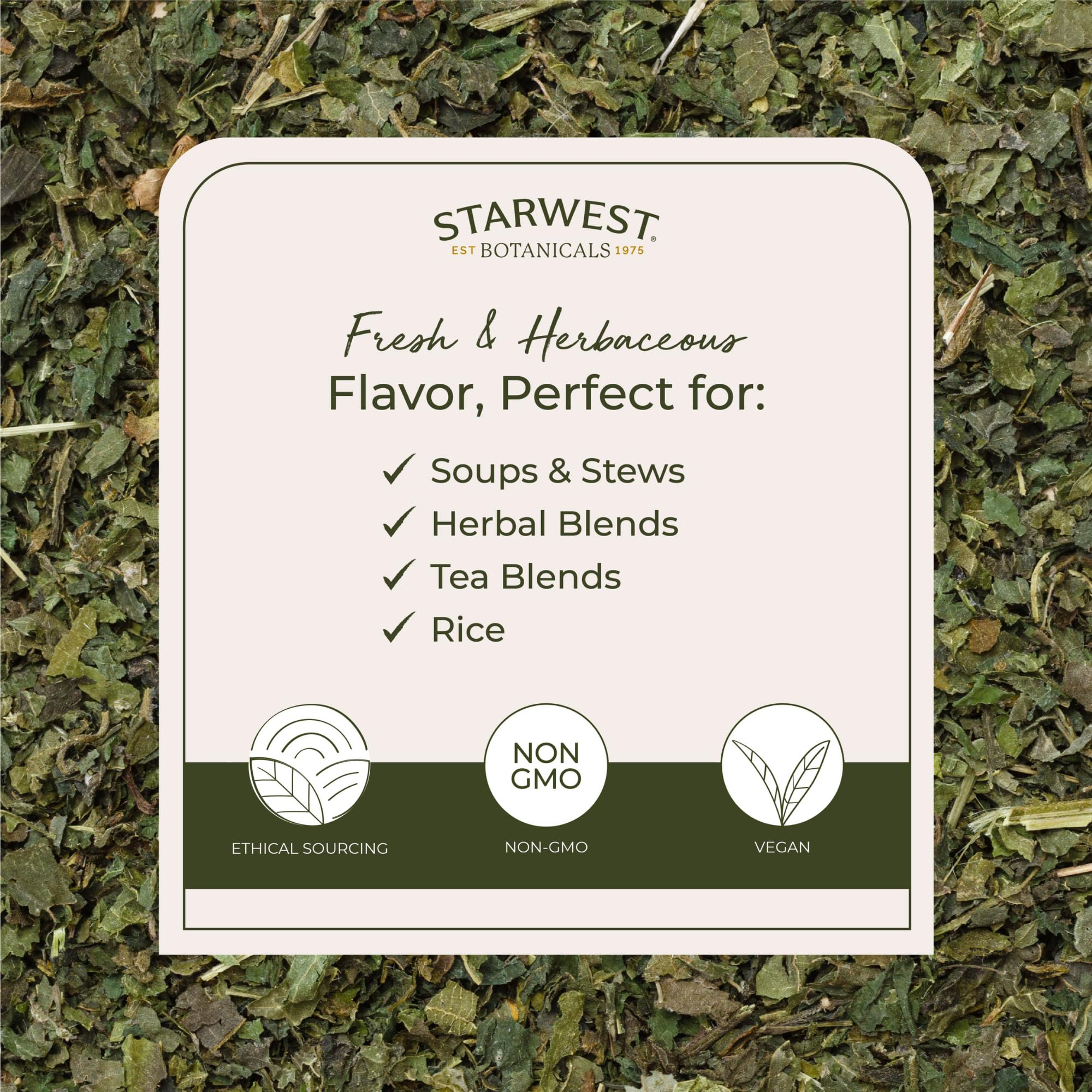 Nettle leaf herbal tea being brewed