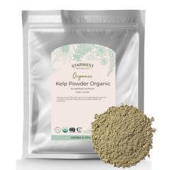Front view of Starwest Organic Kelp Powder 16 oz bag