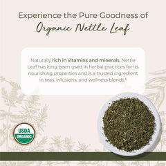 Cut and sifted dried nettle leaves for bulk tea