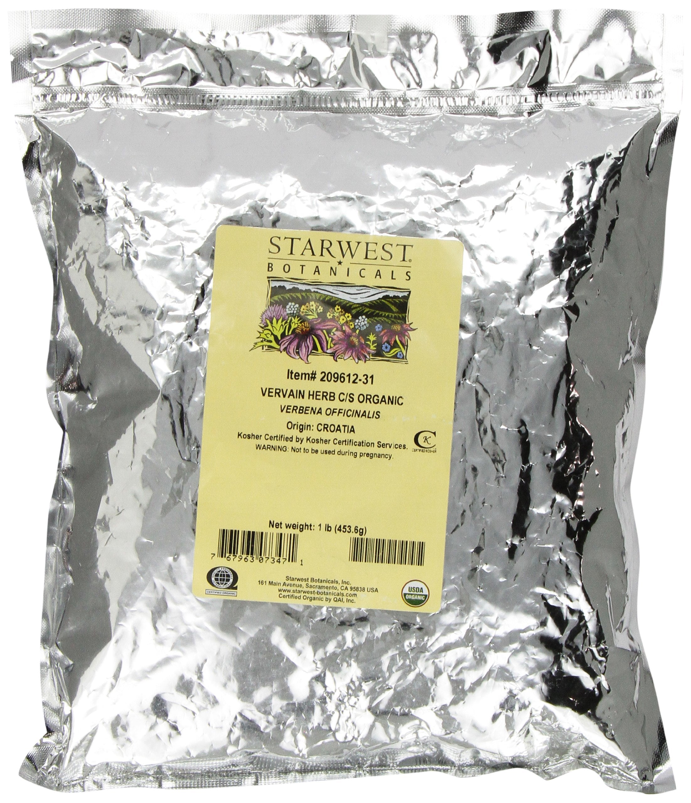 Vervain herb cut/sifted, 1 lb (Starwest Botanicals)