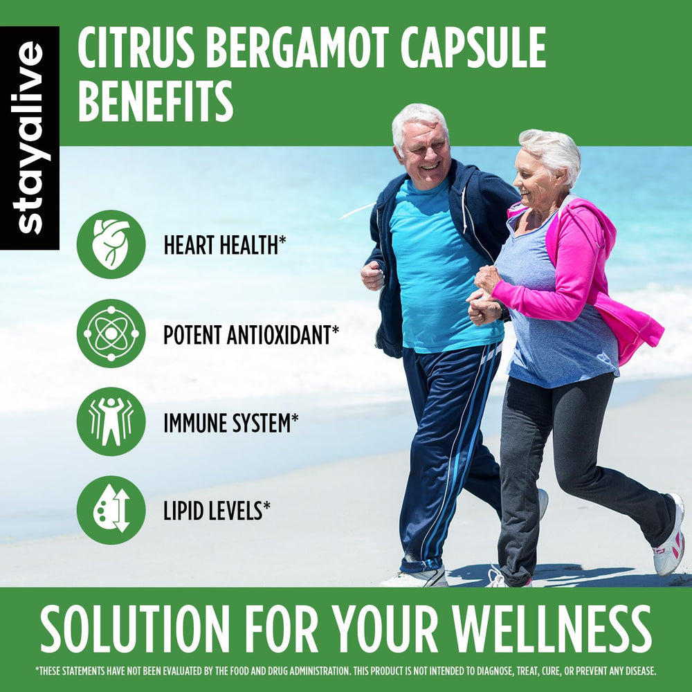 Close-up of Citrus Bergamot 1000mg capsules inside the bottle
