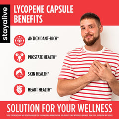 Close-up of Stay Alive Lycopene capsules