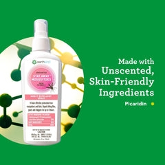 Stay Away EarthKind mosquito repellent highlights the Picaridin-active ingredient for long-lasting bite protection.