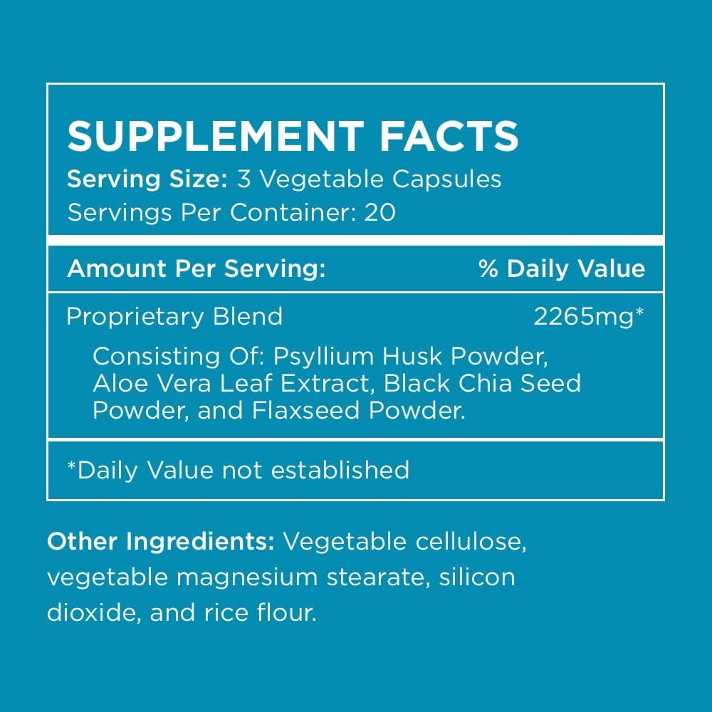 Stay Ready Fiber capsules with a glass of water
