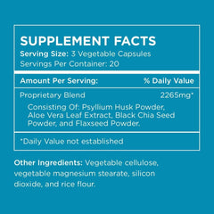 Stay Ready Fiber capsules with a glass of water