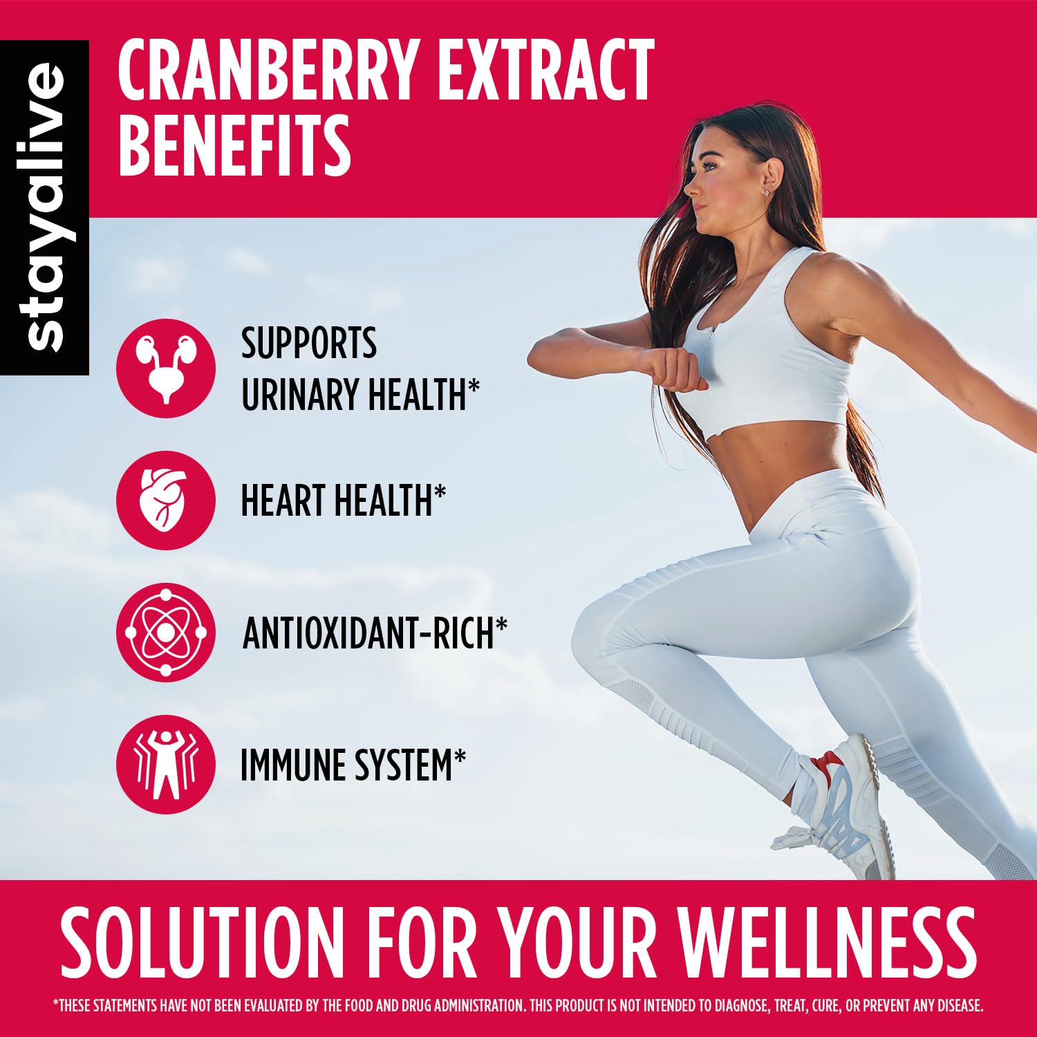Close-up of cranberry pills with D-Mannose and hibiscus blend
