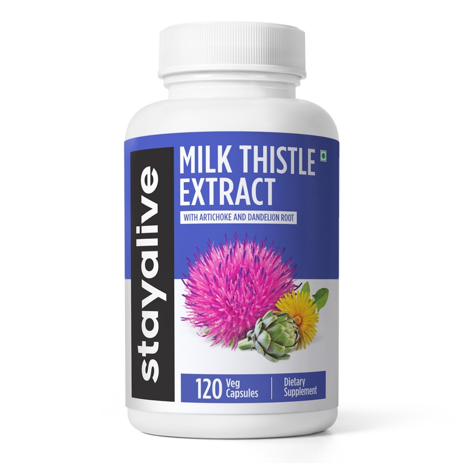 StayAlive Milk Thistle bottle with label