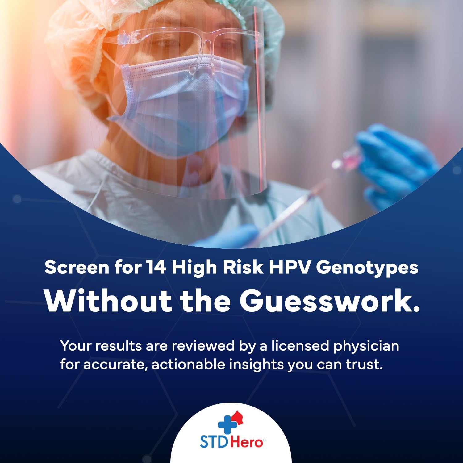 Oral rinse tube included in the STD Hero HPV test kit