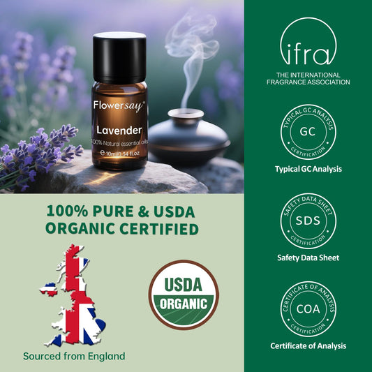 Steam-distilled Lavandula angustifolia from England