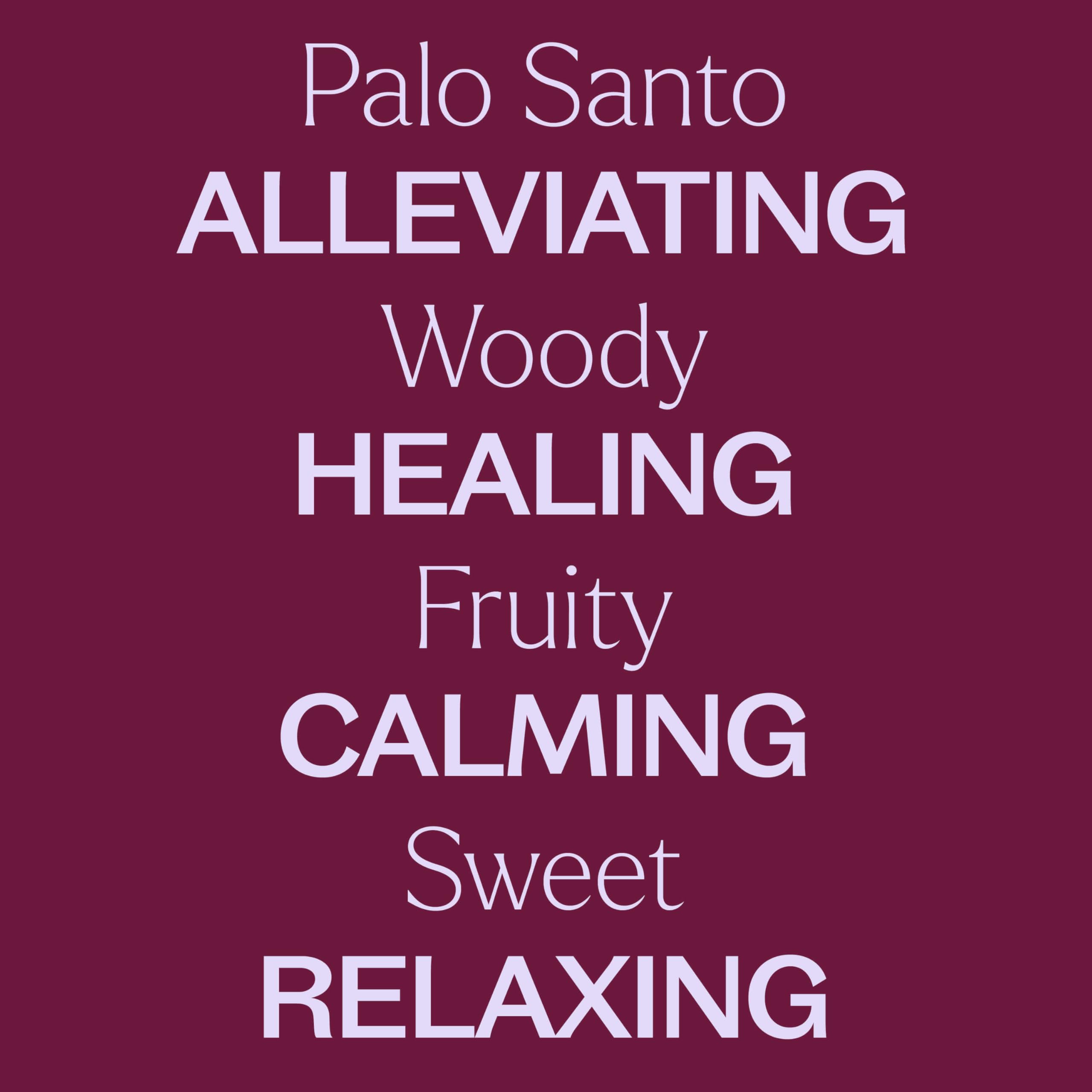 Steam distilled Palo Santo oil in amber bottle