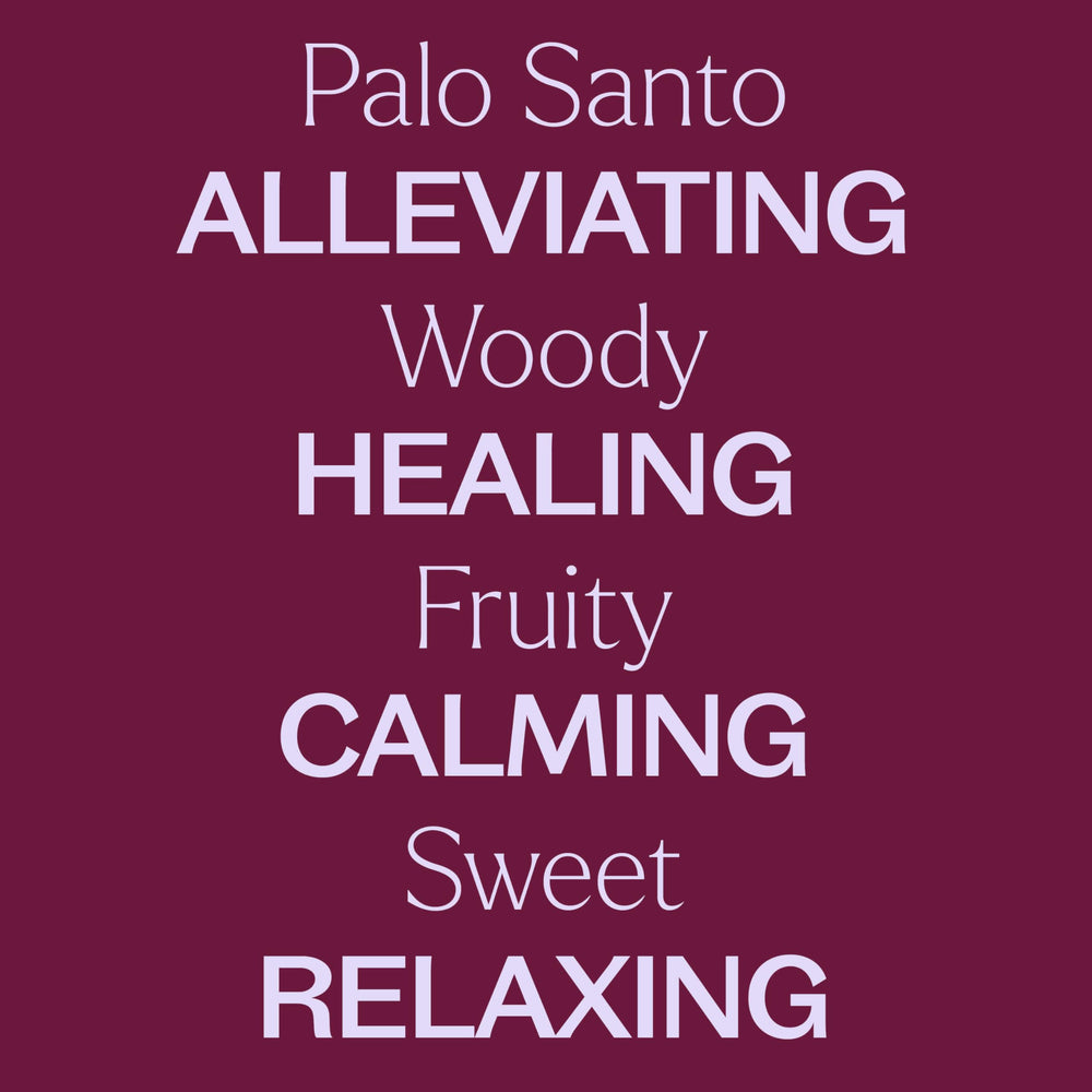 Steam distilled Palo Santo oil in amber bottle