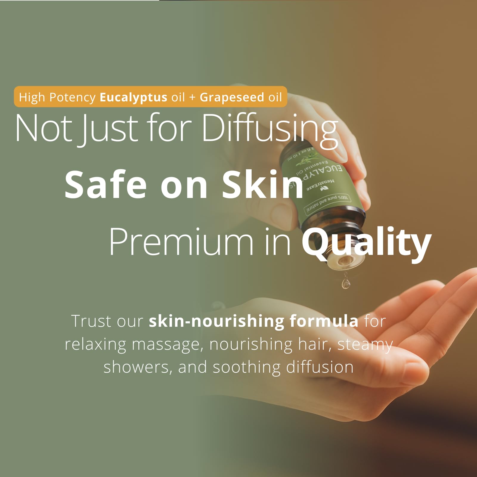 Steam-distilled eucalyptus essential oil
