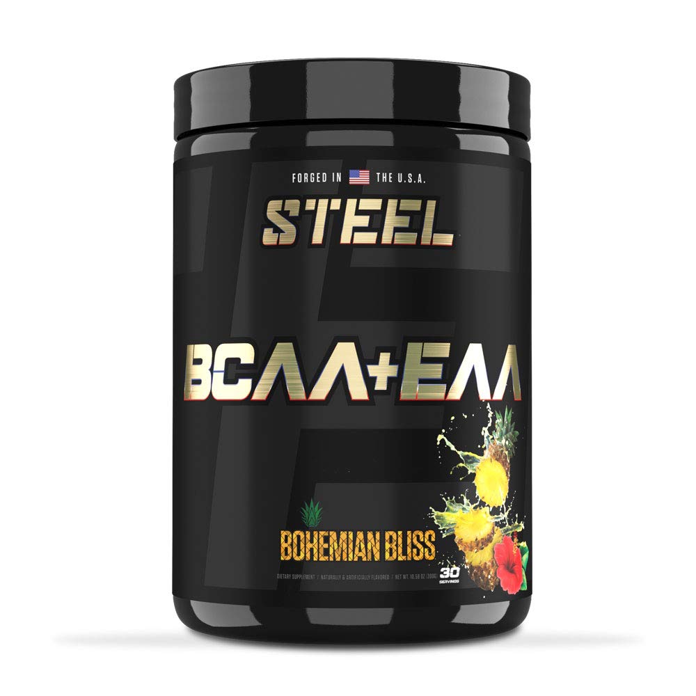 Bohemian Bliss BCAA EAA powder bottle from Steel Supplements