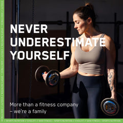 Athlete lifestyle image with gummies during training