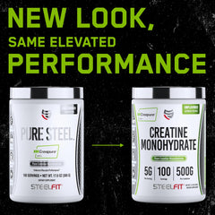 Unflavored Creapure Creatine Monohydrate powder in a scoop