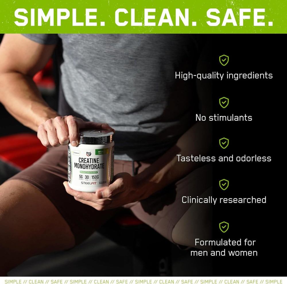 Shaker bottle with SteelFit creatine powder