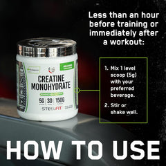 Close-up of creatine powder texture