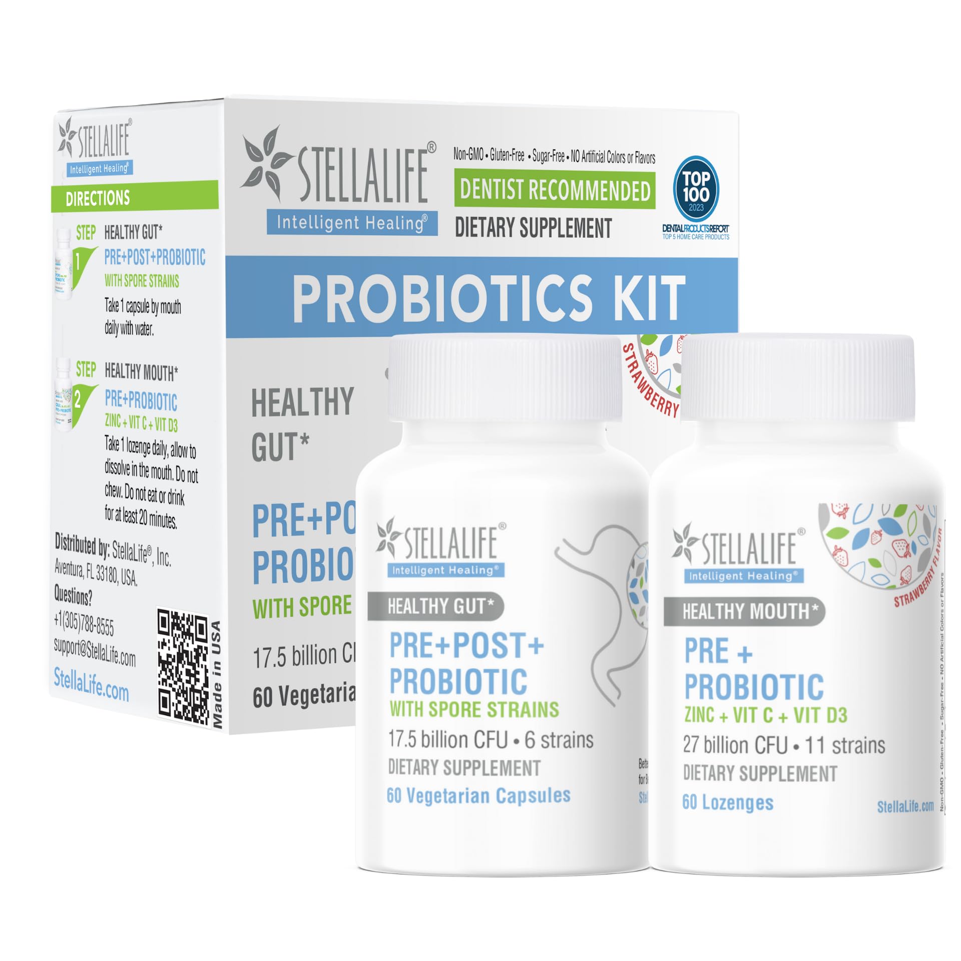 StellaLife Probiotics Oral & Gut Kit packaging with branding