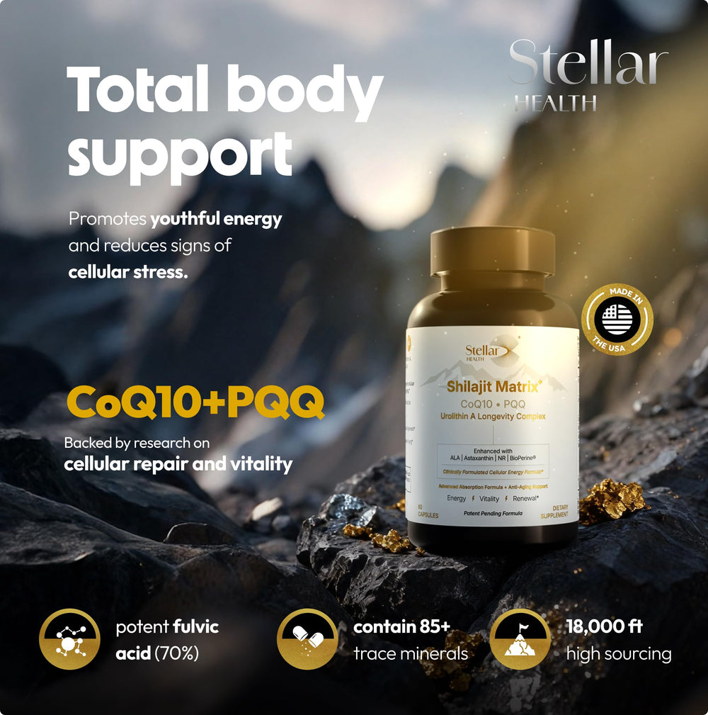 Stellar Health Clinical Mitochondrial Complex capsules arranged for daily use