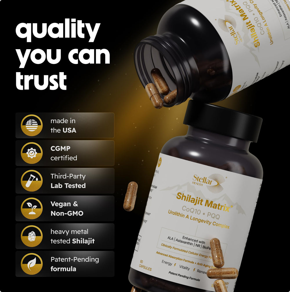 Stellar Health Lab-tested badge indicating third-party verification of quality