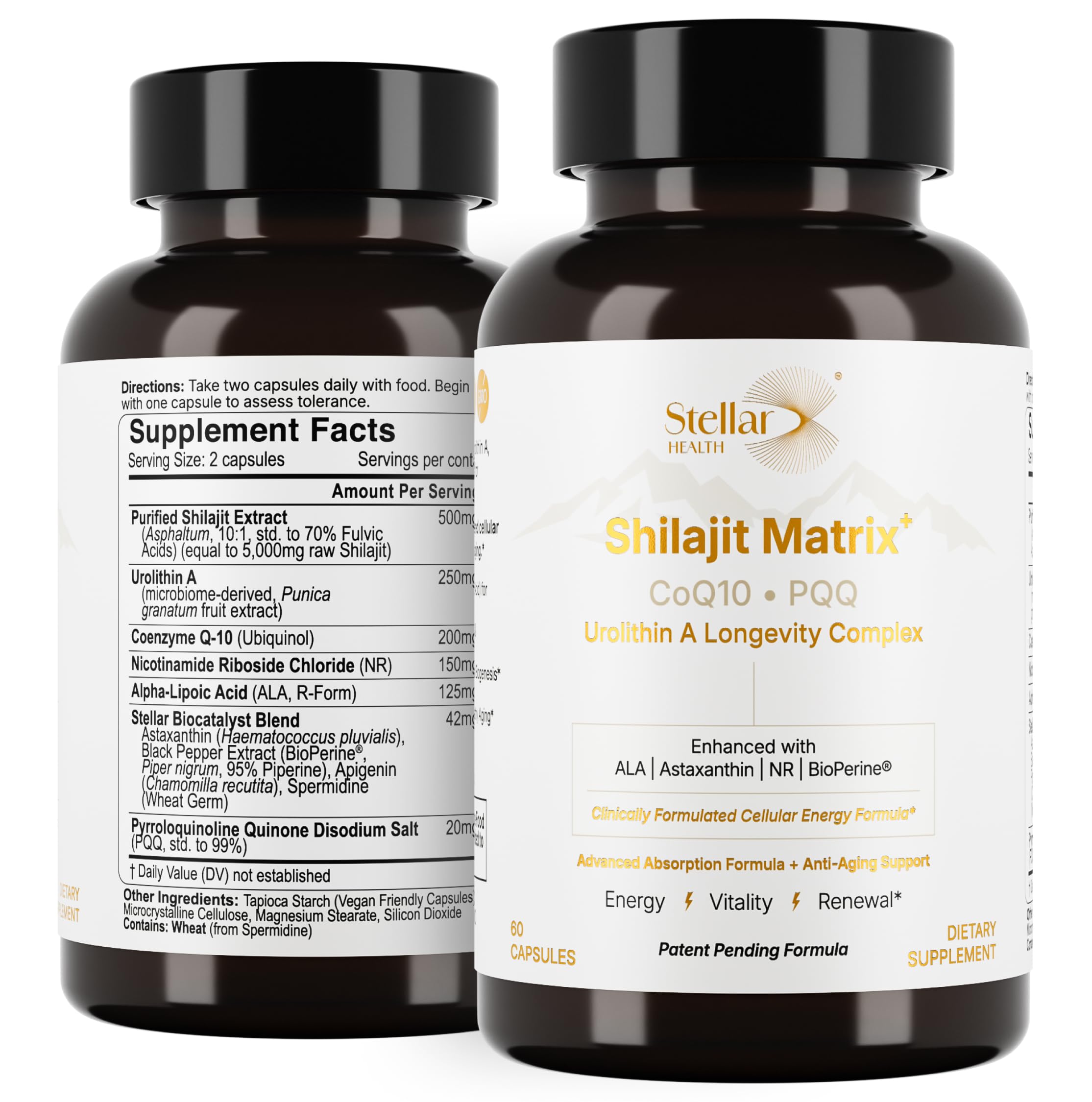 Stellar Health Ultimate Mitochondrial Complex bottle and capsules