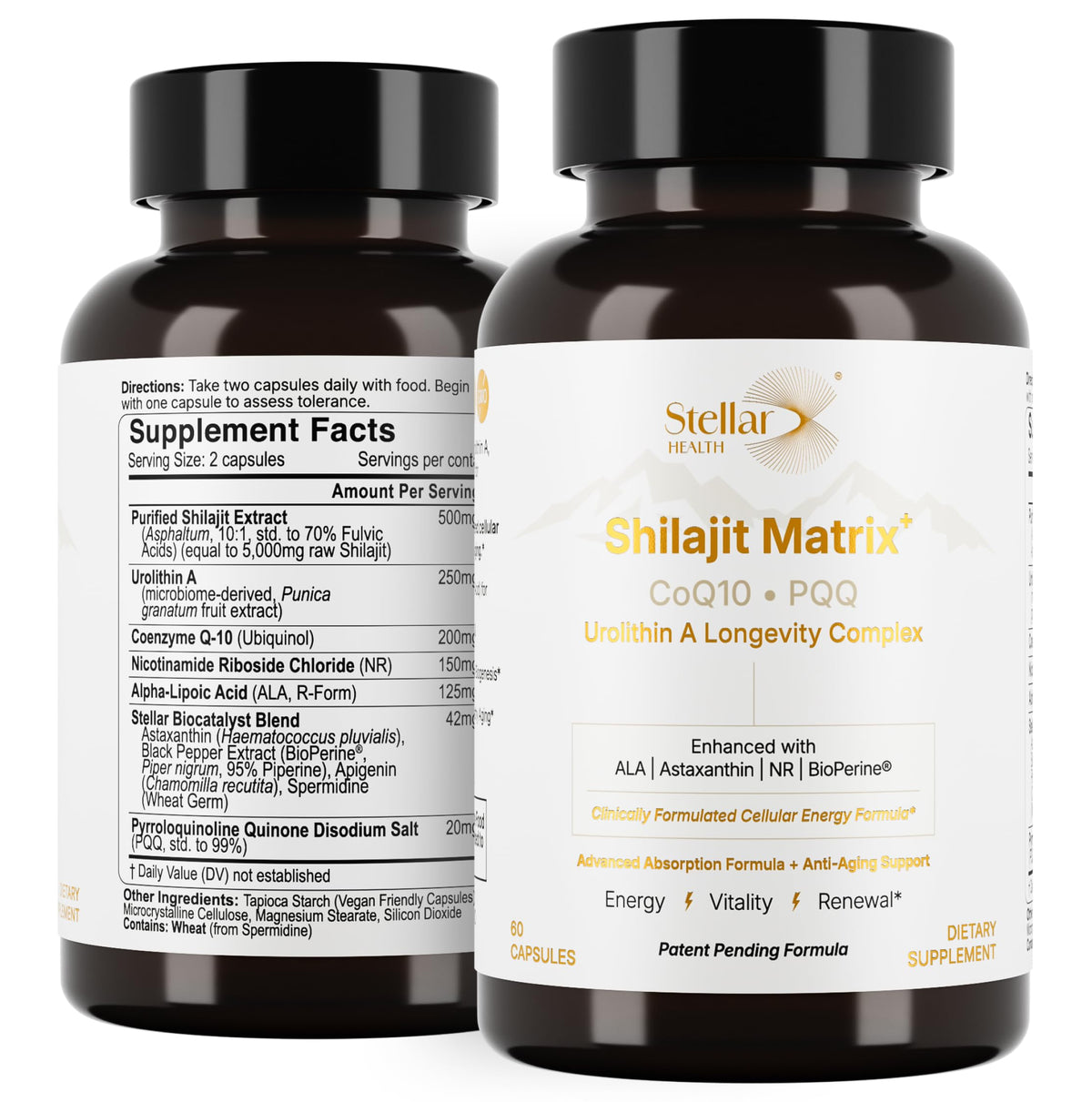 Stellar Health Ultimate Mitochondrial Complex bottle and capsules