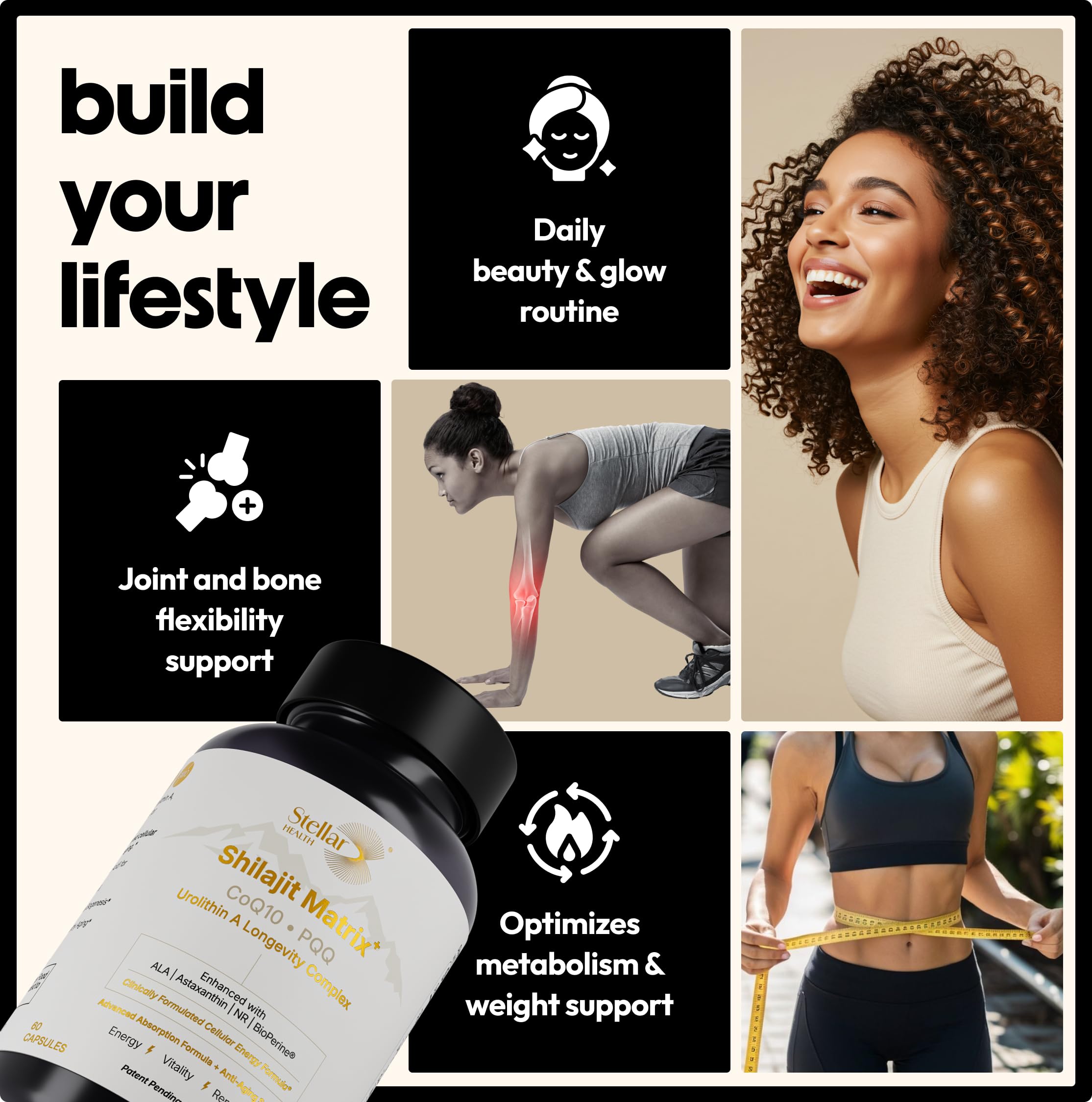 60 vegan capsules bottle of Stellar Health Mitochondrial Complex