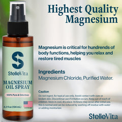 StelleVita Pure Magnesium Oil Spray part of a bedtime routine for calm moments.