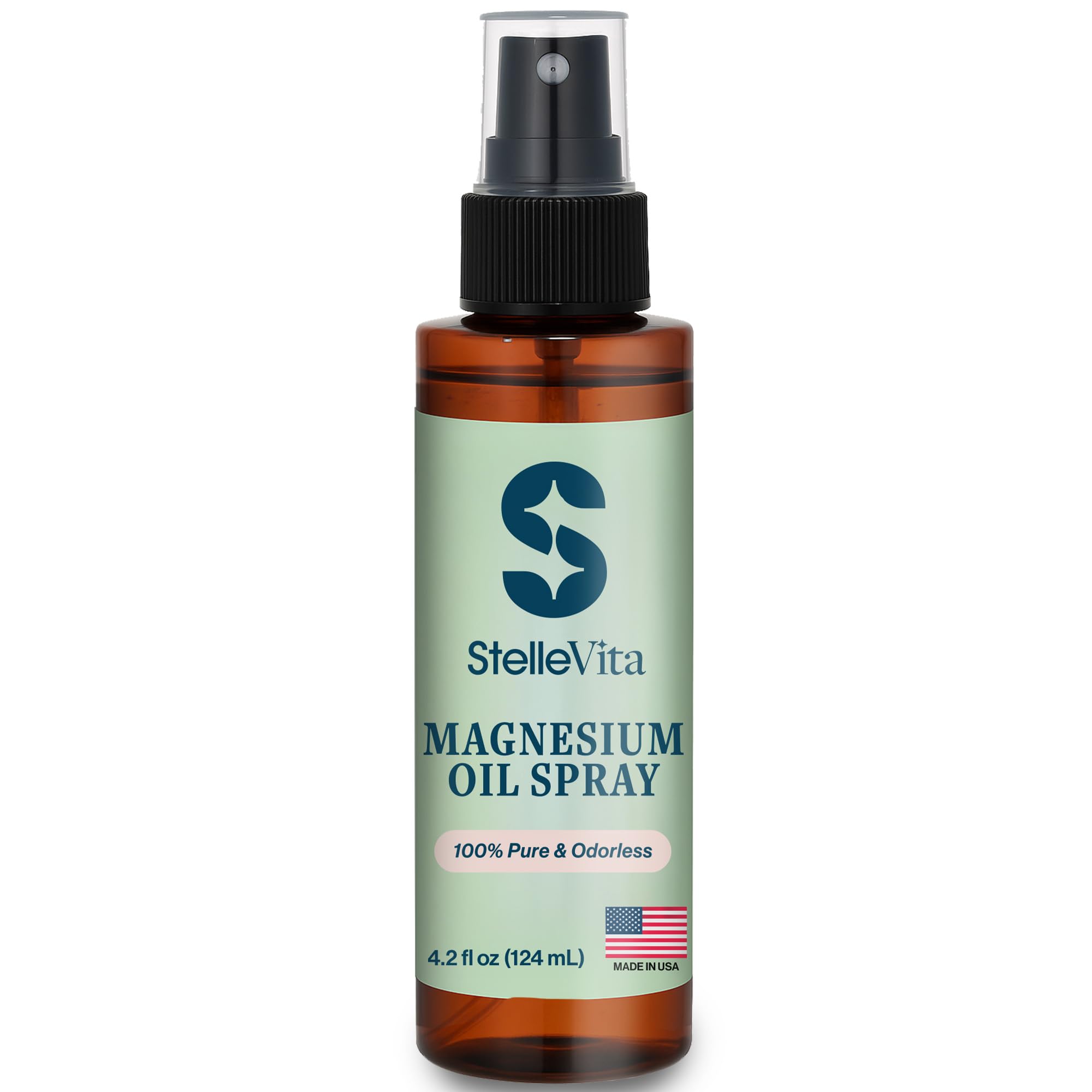 StelleVita Pure Magnesium Oil Spray bottle for convenient topical use.