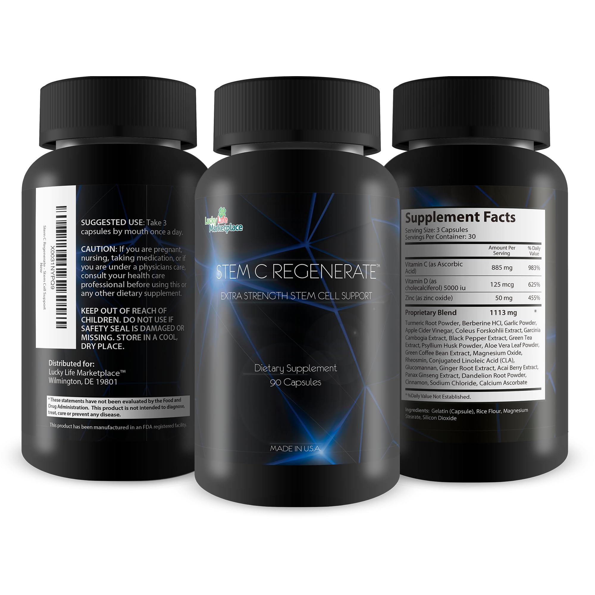 Herbal and antioxidant blend in Stem C Regenerate